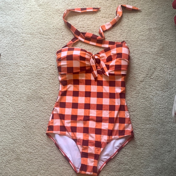 Cute Gingham ONE PIECE Bathing Suit - Picture 1 of 3